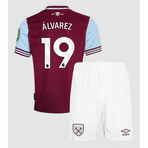 West Ham United Edson Alvarez #19 Domaci Dres za djecu 2024-25 Kratak Rukav (+ Kratke hlače)